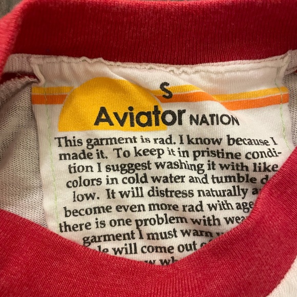 Aviator Nation logo baseball tee size small - Picture 3 of 4